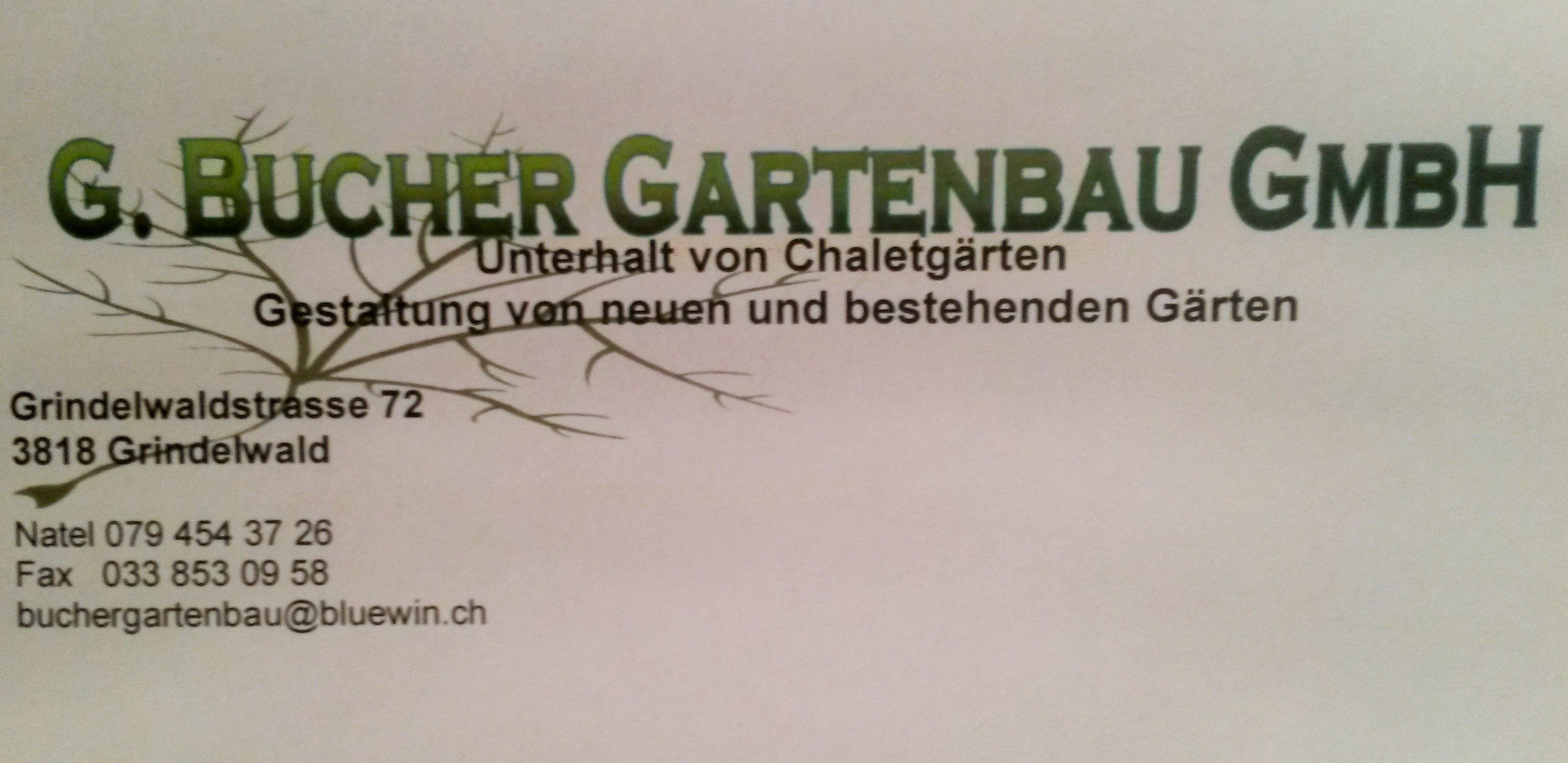 G. Bucher, Gartenbau Grindelwald